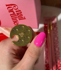 Mini Gold Art Palette - Adjustable Thumb Ring - Cordoza Nail Supply