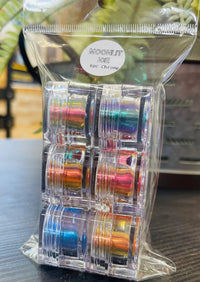 Moonlit Ice Translucent Mirror Powder 6pc PRE - ORDER - Cordoza Nail Supply