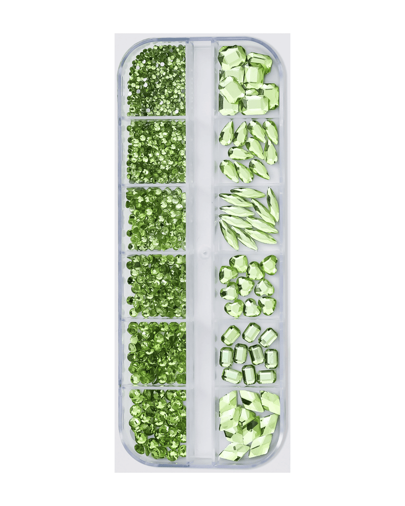Nail Gems - Green Assortment - Cordoza Nail Supply