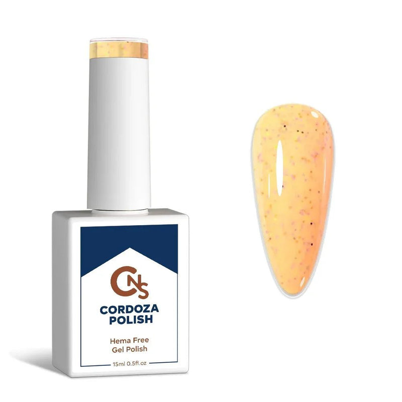 Peach Chip - CNS Hema Free Speckle Gel Polish - Cordoza Nail Supply