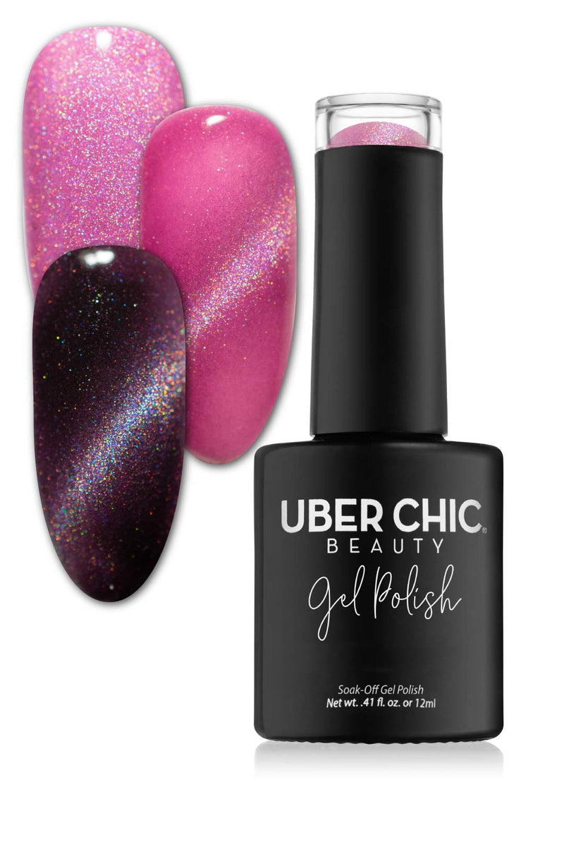 Picture Perfect Pink - Holo Cats Eye Gel Polish - Cordoza Nail Supply