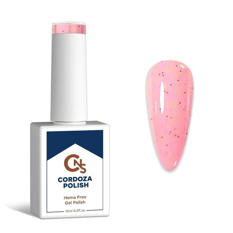 Pink Pop Dots - CNS Hema Free Speckle Gel Polish - Cordoza Nail Supply