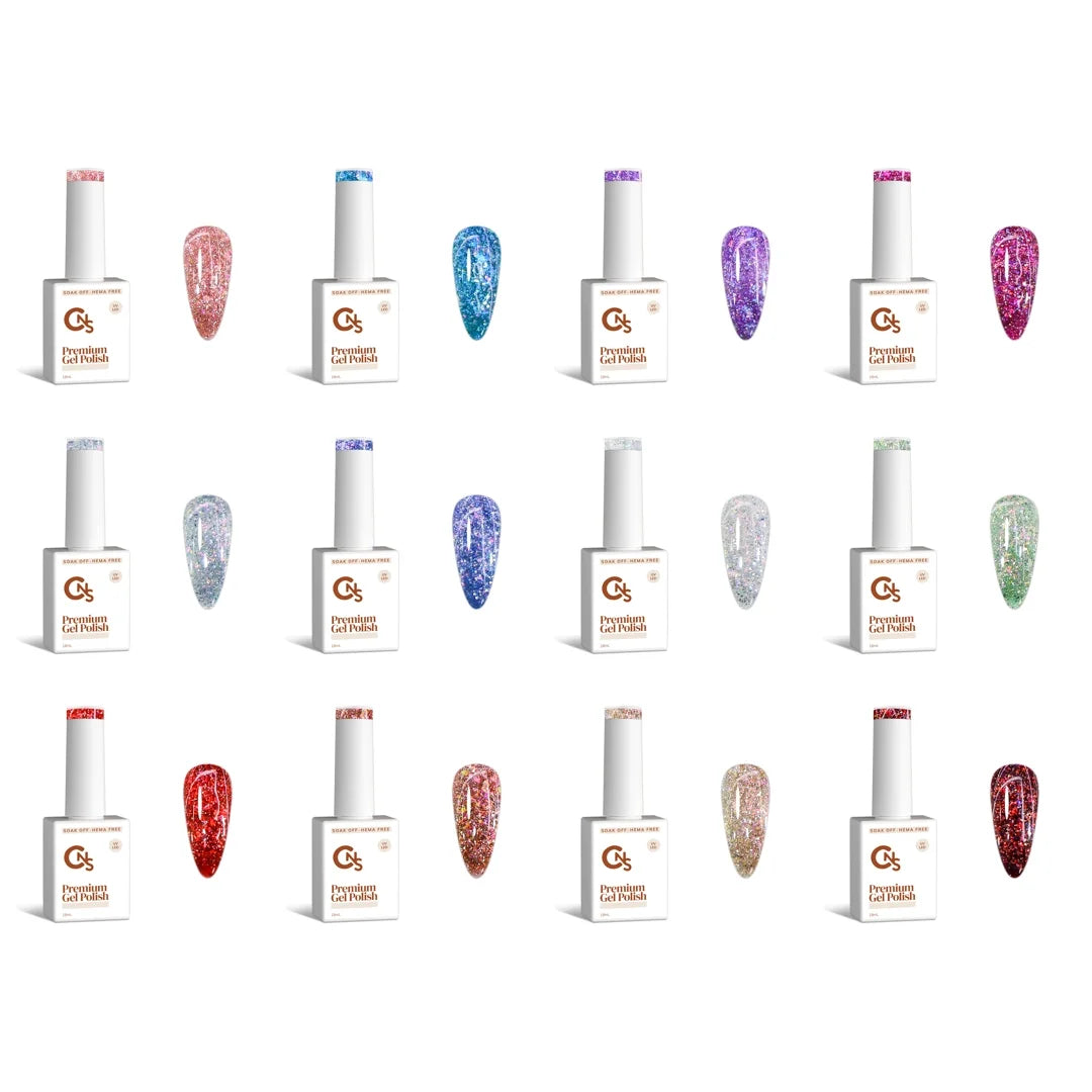 Happily Ever Glitter | 12-Piece Gel Polish Collection.