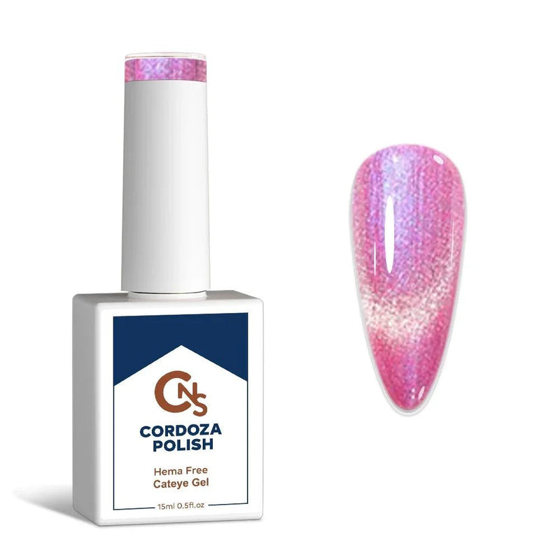 Pulse Blush - CNS Hema Free Aurora Cateye Gel Polish - Cordoza Nail Supply
