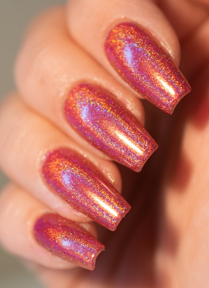 Red-y For My Closeup - Holographic Polish - Cordoza Nail Supply