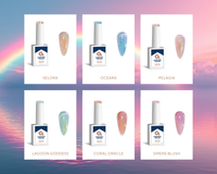 6pc Rainbow Holo Cateye Hema Free Gel Polish - Goddesses of the Deep