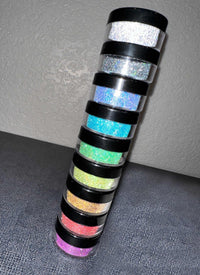 Set of 9 Reflective Holo Glitters - Cordoza Nail Supply