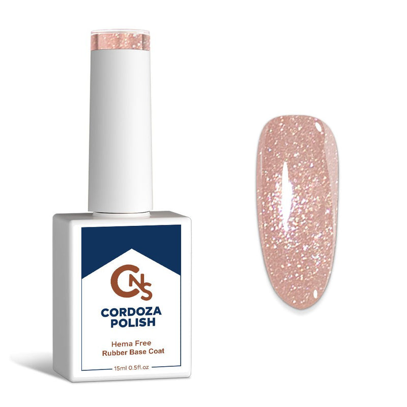 Shimmering Champagne - CNS Rubber Base Gel - Cordoza Nail Supply