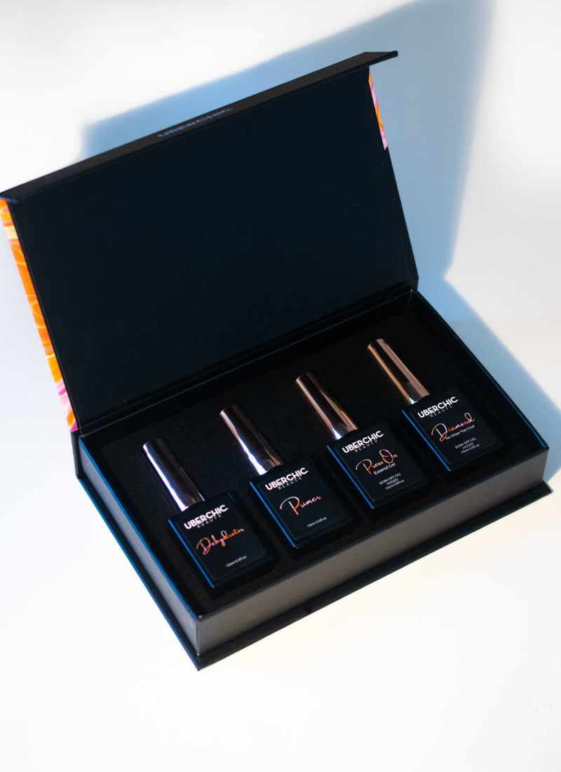 Soft Gel Kit: 3-Step Soak Off Nail Extension System with Bonus Gel Top Coat + FREE Soft Gel Tips! - Cordoza Nail Supply