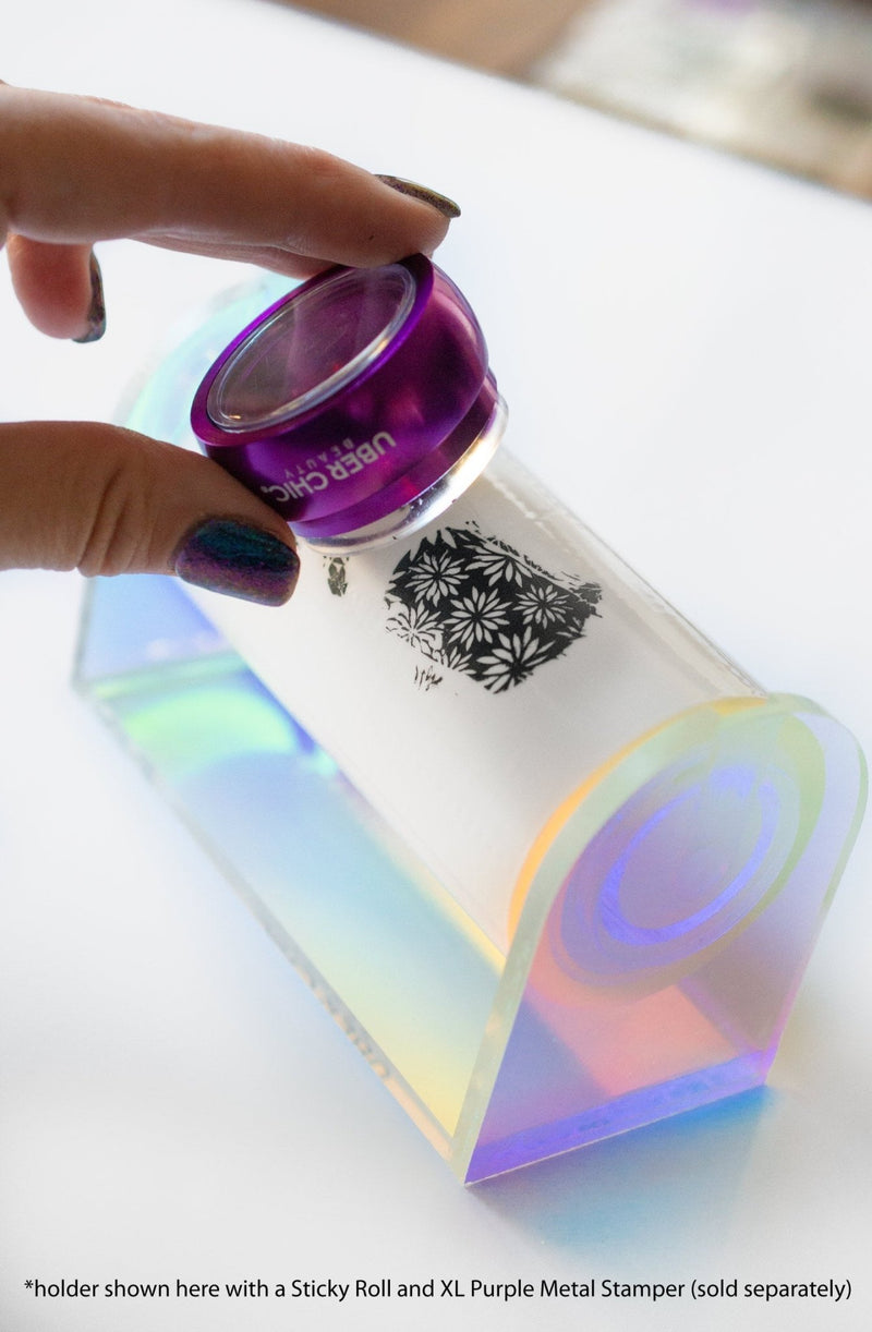 Sticky Roll Iridescent Acrylic Holder - Cordoza Nail Supply