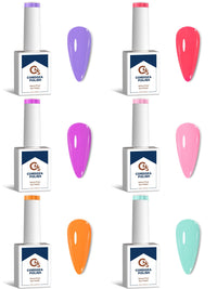 Summer Punch 6pc Collection - CNS Hema Free Gel Polish - Cordoza Nail Supply