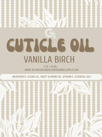 Vanilla Birch Cuticle Oil 2oz Dropper - Cordoza Nail Supply