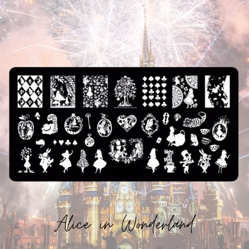 Alice in Wonderland Plate (preorder) - Cordoza Nail Supply