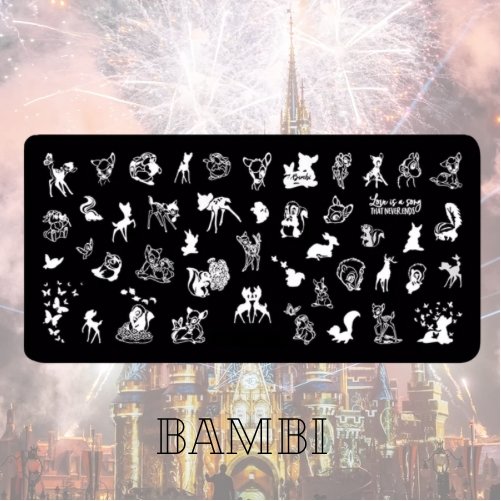 Bambi Stamping Plate - Cordoza Nail Supply