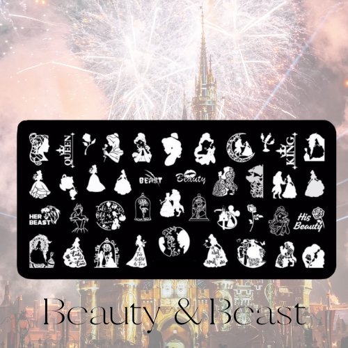 Beauty and the Beast Plate (preorder) - Cordoza Nail Supply