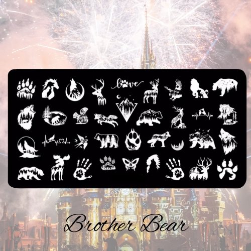 Brother Bear Plate - Cordoza Nail Supply