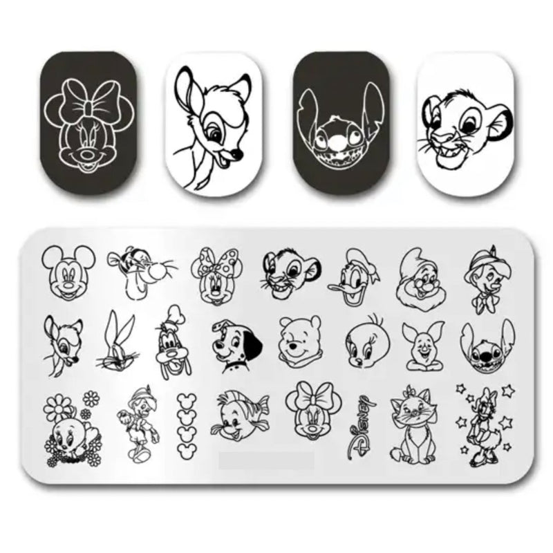 Character Outline Stamping Plate - Cordoza Nail Supply