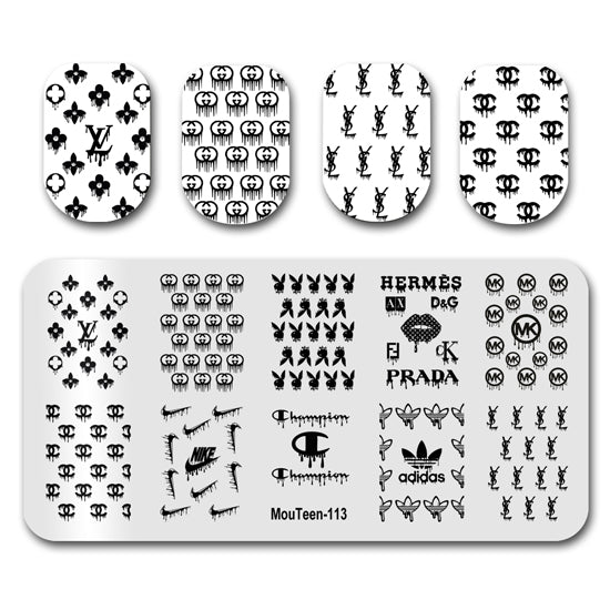 Designer Logo Stamping Plate – Cordoza Nail Supply