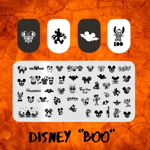 Disney "BOO" Stamping Plate - Cordoza Nail Supply