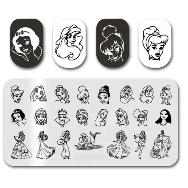 Disney Princess Stamping Plate - Cordoza Nail Supply