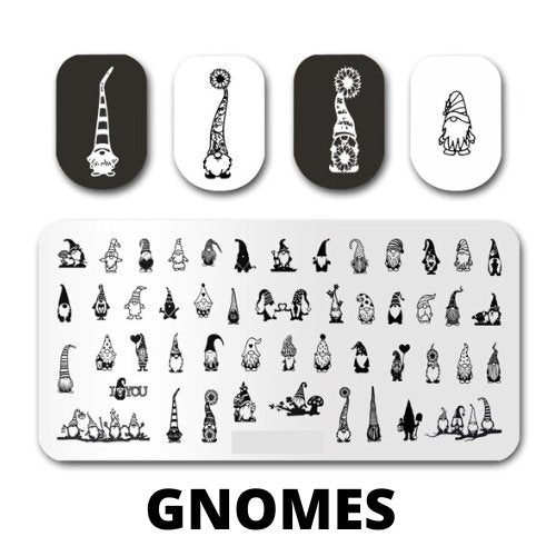 Gnomes Stamping Plate - Cordoza Nail Supply