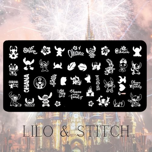 Lilo Stitch Ohana Stamping Plate – Cordoza Nail Supply