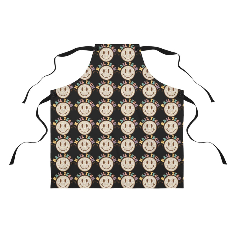 Nail Tech Smiley Button Apron - Cordoza Nail Supply