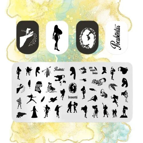 Pocahontas Stamping Plate - Cordoza Nail Supply