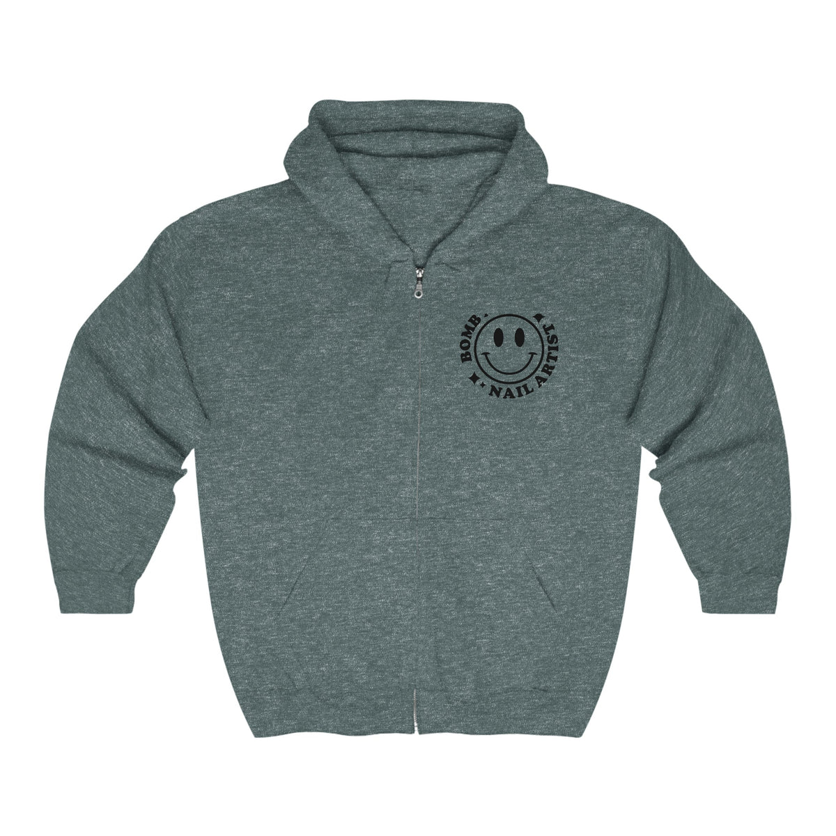 Somebody's Bomb Ass Nail Artist Full Zip Hooded Sweatshirt - Cordoza Nail Supply